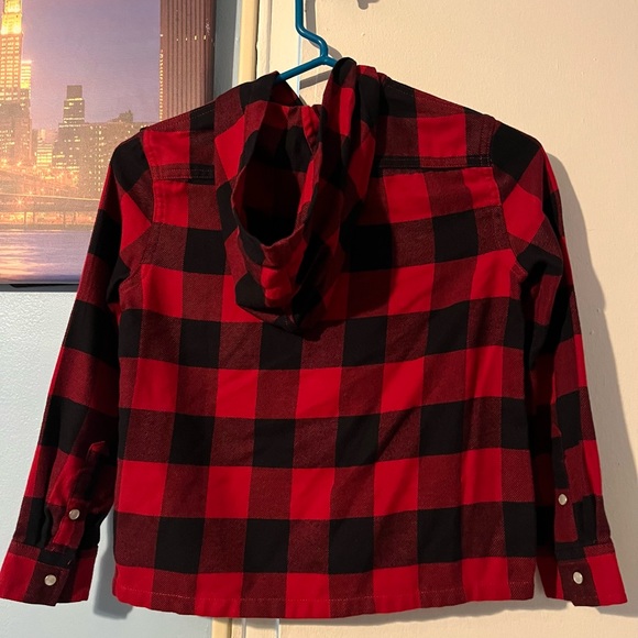 Polo RL Little Kids Plaid shirt. Red and black. Size 7. In Great Condition. - Picture 6 of 12